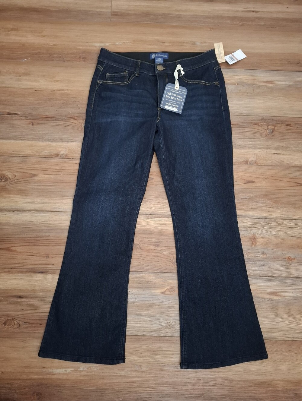 Democracy Ab"solution Itty Bitty Bootcut Indigo Petite Jeans 12P NEW